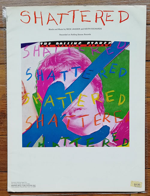 The Rolling Stones : Shattered, sheet music, USA, 1978 - £ 51.6