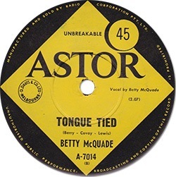 Betty McQuade had her rock'n'roll 'Tongue Tied' in 1961