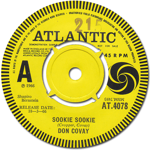 Don Covay : Sookie Sookie - 7" CS from UK, 1966