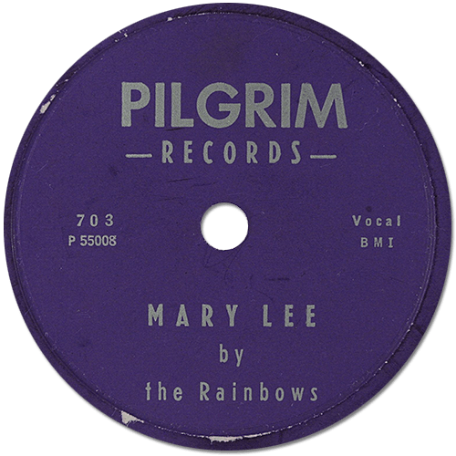 The Rainbows (possibly feat. Don Covay) : Mary Lee - 10" from USA, 1956