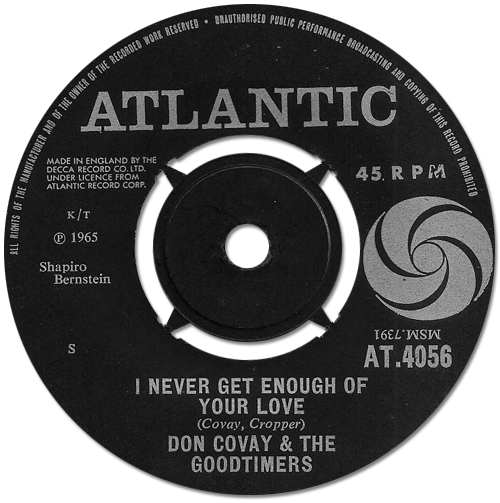 Don Covay and The Goodtimers : See-Saw - 7" CS from UK, 1965