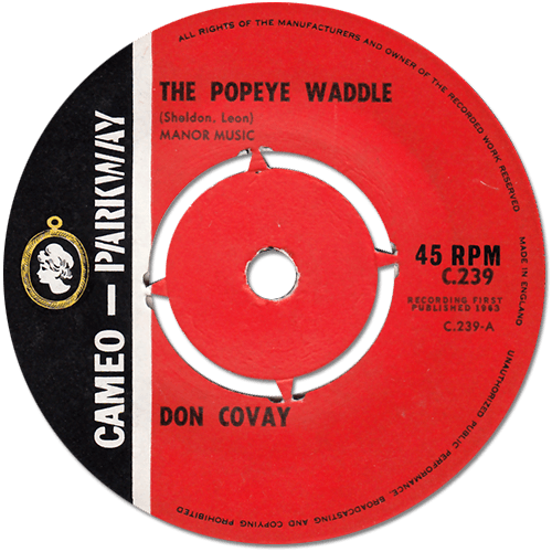 Don Covay : The Popeye Waddle - 7" CS from UK, 1963