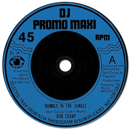 Don Covay : Rumble In The Jungle - 7" CS from UK, 1975