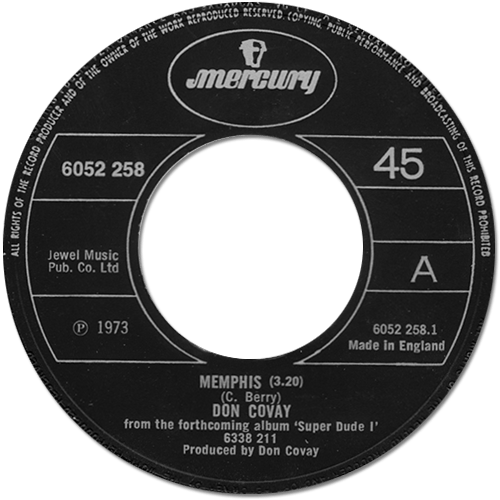 Don Covay : Memphis - 7" CS from UK, 1973