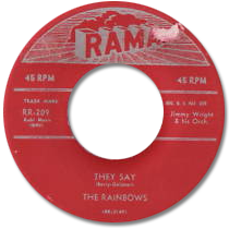 The Rainbows (feat. Don Covay) : They Say - 7" from USA, 1956
