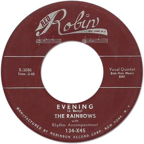The Rainbows (possibly feat. Don Covay) : Evening - 7" from USA, 1955