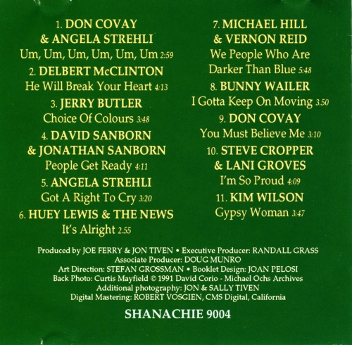 V/A incl. Don Covay, Angela Strehli, Delbert McClinton, Jerry Butler, David and Jonathan Sanborn, Huey Lewis and The News, Michael Hill and Vernon Reid, Bunny Wailer, Steve Cropper and Lani Groves, Kim Wilson : People Get Ready : A Tribute To Curtis Mayfield - CD from USA, 1993