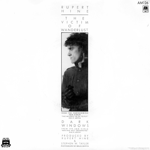 Rupert Hine : The Victim Of Wanderlust - 7" PS from UK, 1983