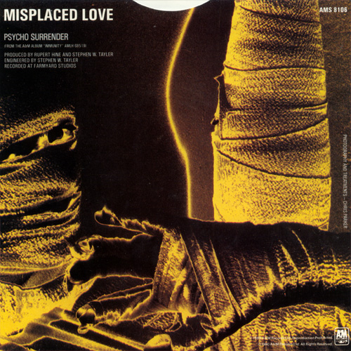 Rupert Hine - Misplaced Love - A&M AMS 8106 UK 7" PS