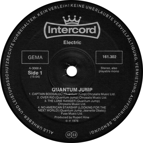 Quantum Jump - Quantum Jump - Intercord 161.302 Germany LP