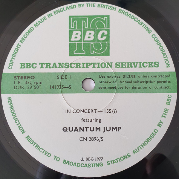 Quantum Jump / Rogue - BBC TS: In Concert - 155 - BBC TS 141925  UK LP