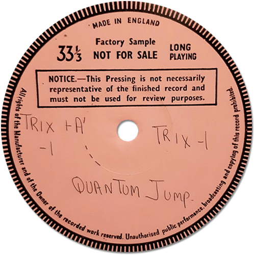 Quantum Jump - Quantum Jump - Electric TRIX 1 UK LP