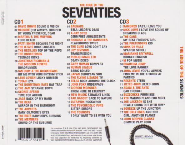 V/A incl. Quantum Jump, David Bowie, Blondie, The Jam, Mink De Ville, XTC, etc. - The Edge Of The Seventies - SONY 88697372412 UK CDx3