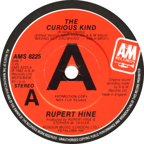 Rupert Hine : Curious Kind - 7" PS from UK, 1982