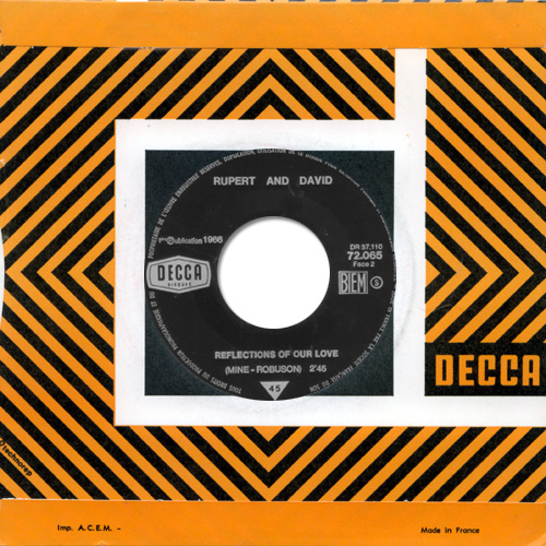 Rupert and David (Rupert Hine) - The Sound of Silence - Decca 72.065 France 7" CS