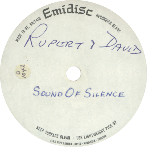 Rupert and David (Rupert Hine) : The Sound of Silence - 7" from UK, 1965