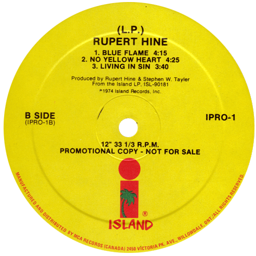 The Waterboys / Rupert Hine : Island sampler - LP from Canada, 1984