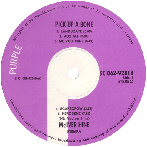 Rupert Hine : Pick Up A Bone - LP from Holland, 1971