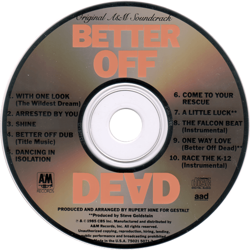 V/A incl. Rupert Hine, Thinkman, E.G. Daily, etc. : Better Off Dead - CD from USA, 1985