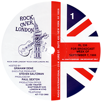 V/A incl. interview by Rupert Hine, XTC, Andy Partridge, World Party, FGTH, OMD, The Stranglers, Genesis, The Human league : Rock Over London #336 - LP from USA, 1986