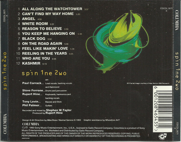 V/A incl. Paul Carrack, Rupert Hine, Tony Levin, Phil Palmer, and Steve Ferrone (Spin 1ne 2wo) : Spin 1ne 2wo - CD from South Africa, 1993
