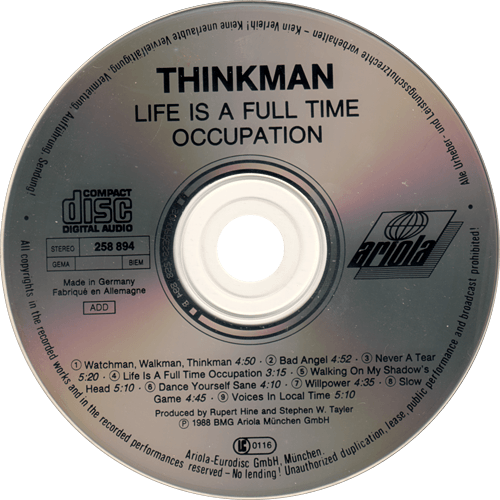 Thinkman - Life Is A Full Time Occupation - Ariola 258 894 Germany CD