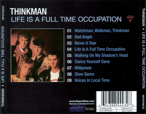 Thinkman - Life Is A Full Time Occupation - VoicePrint MPVP 006 CD UK CD