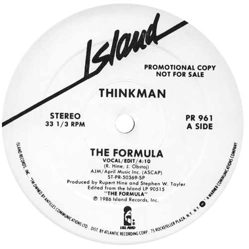 Thinkman - The Formula - Island PR 961 USA 12"