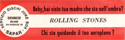Rolling Stones jukebox strip, Italy