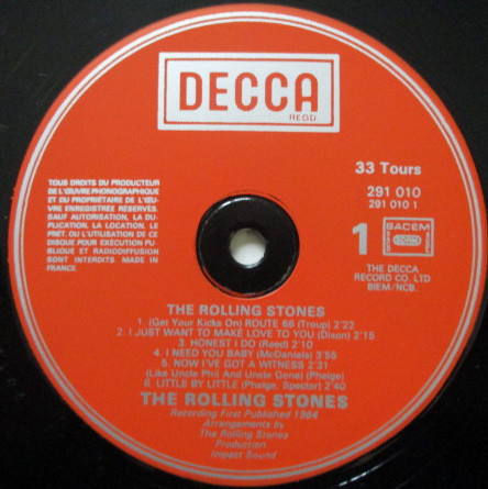 The Rolling Stones: The Rolling Stones - Decca 291010, France 1980, LP