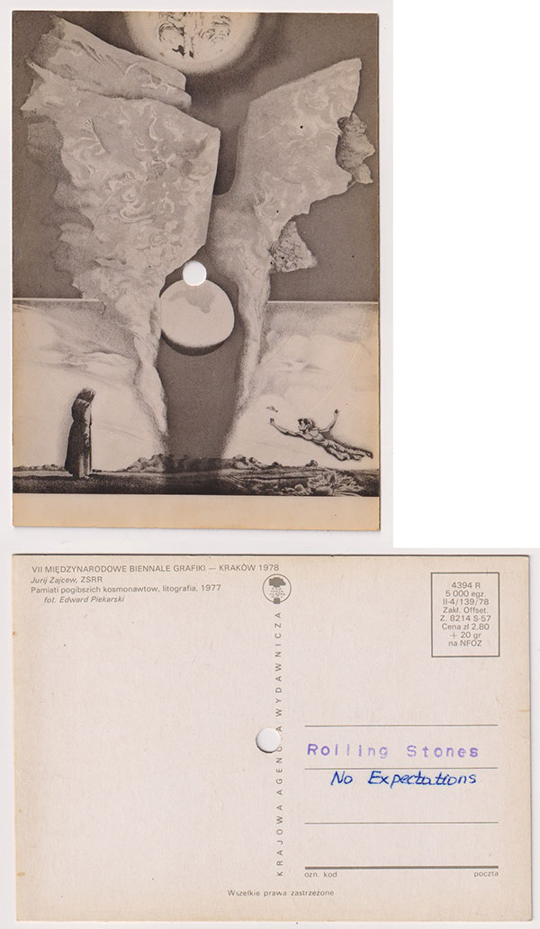 The Rolling Stones: No Expectations - Krajowa Agencja Wydawnicza 4394 R, Poland 1981, postcard