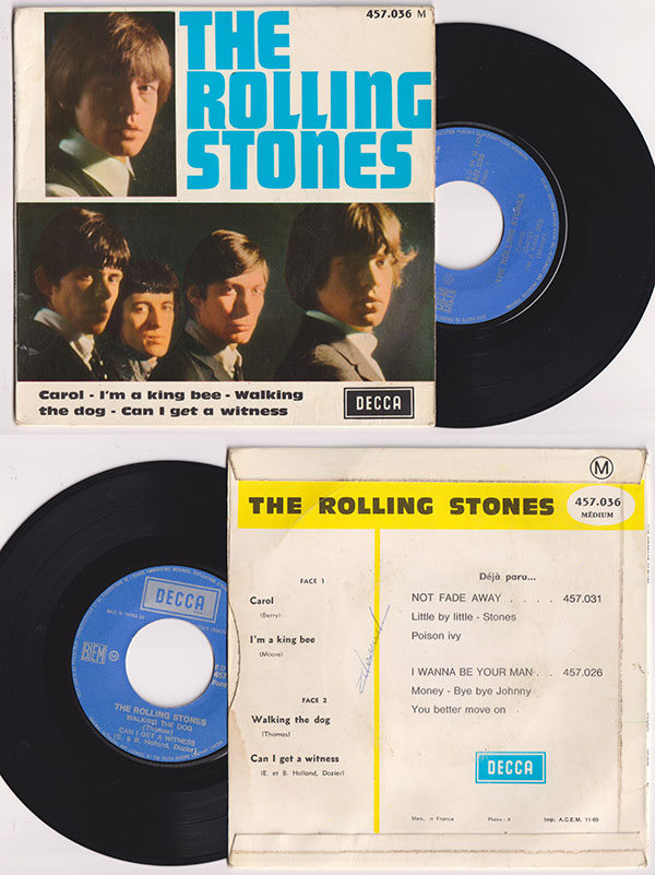 The Rolling Stones: Carol  - Decca 457.036, France 1969, 7" EP