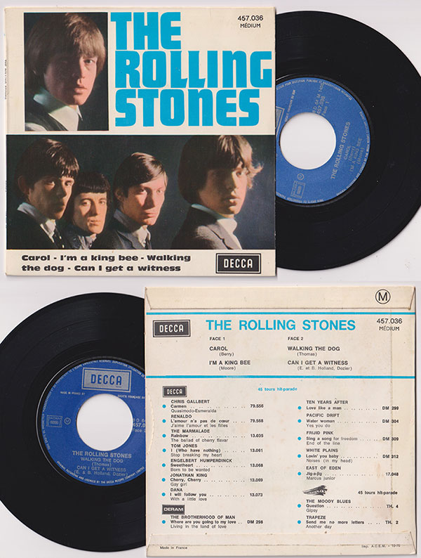 The Rolling Stones: Carol  - Decca 457.036, France 1970, 7" EP