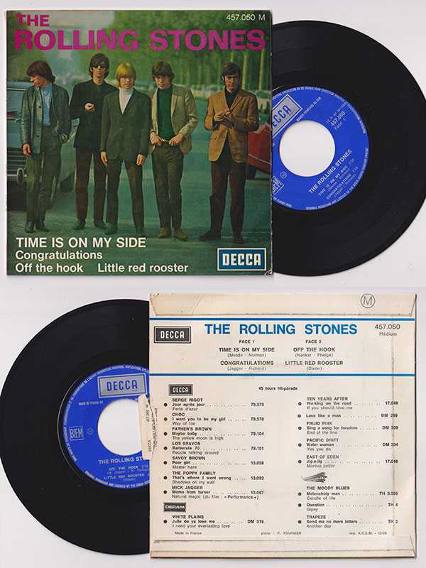 The Rolling Stones: Time Is On My Side , 7" EP, France, 1970 - 56 € The Rolling Stones: Time Is On My Side , 7" EP, France, 1970 - 56 €