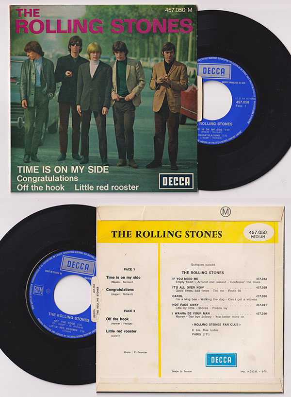 The Rolling Stones: Time Is On My Side  - Decca 457.050, France 1970, 7" EP