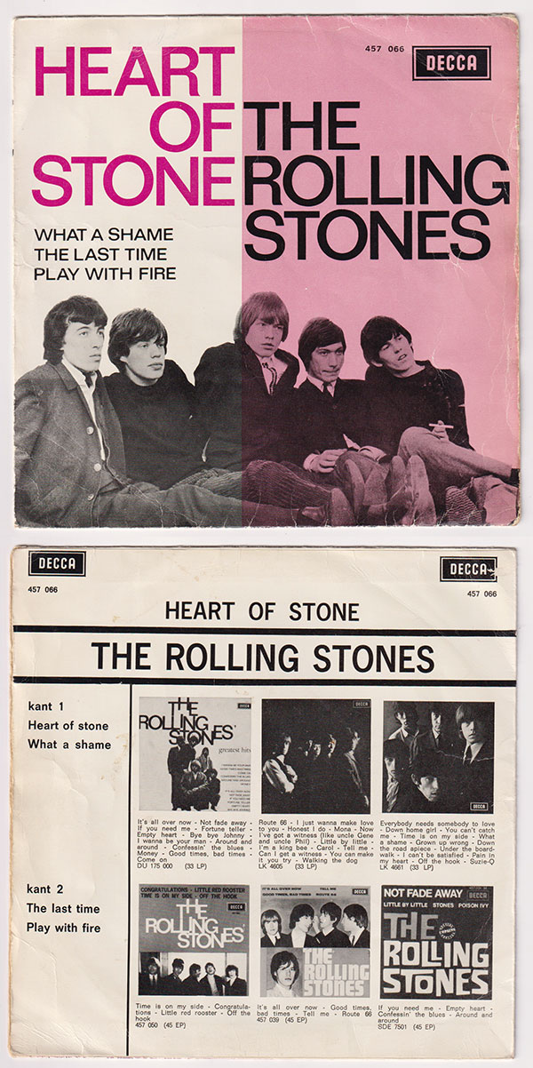 The Rolling Stones: Heart Of Stone - Decca 457066, Holland 1965, 7" EP