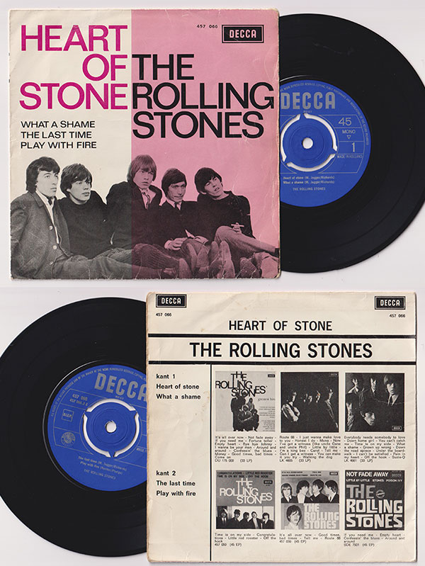 The Rolling Stones: Heart Of Stone - Decca 457066, Holland 1965, 7" EP
