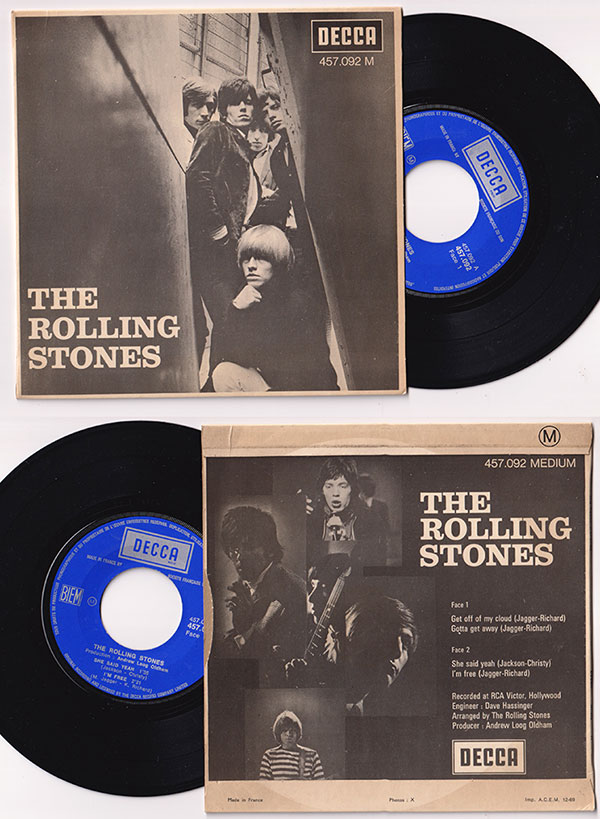 The Rolling Stones: Get Off Of My Cloud  - Decca 457.092, France 1969, 7" EP