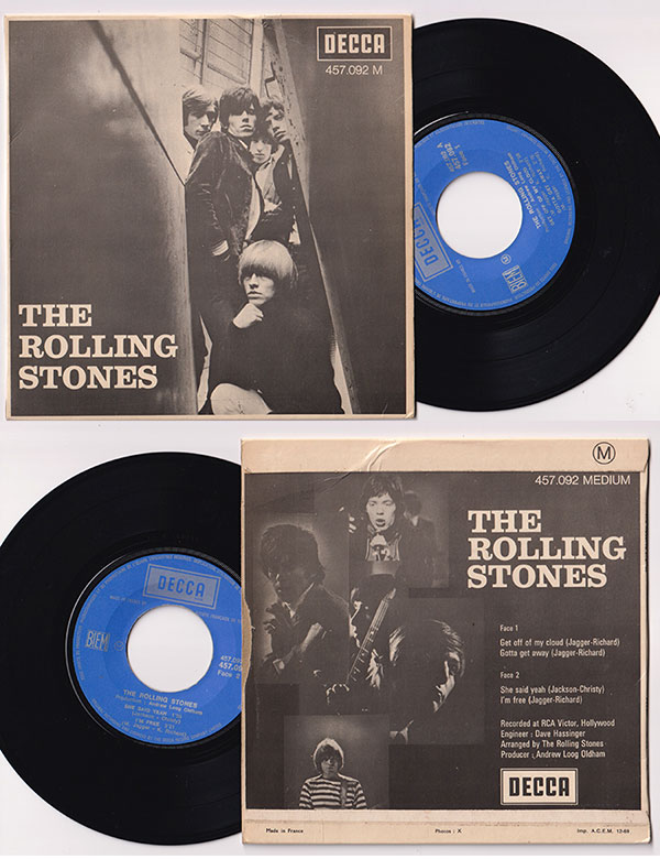 The Rolling Stones: Get Off Of My Cloud  - Decca 457.092, France 1969, 7" EP