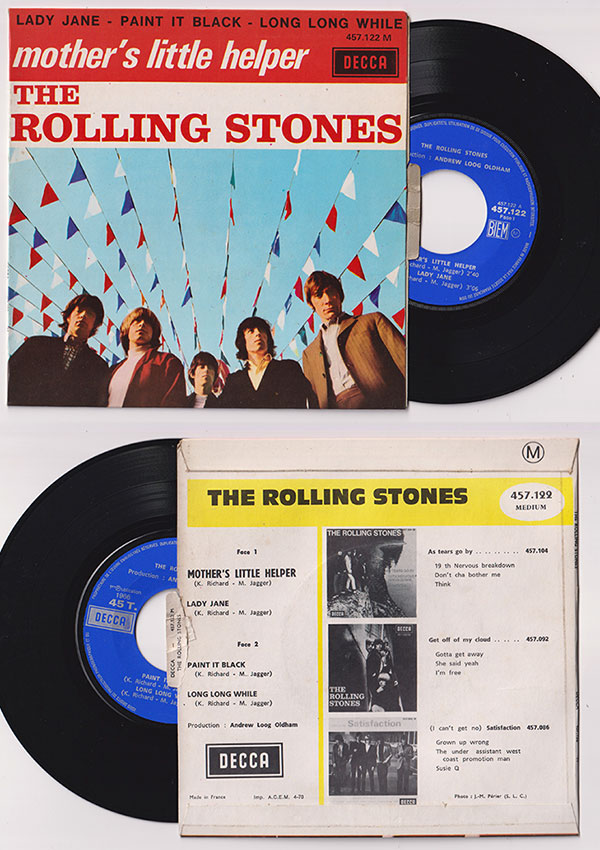 The Rolling Stones: Mother's Little Helper - Decca 457.122, France 1970, 7" EP