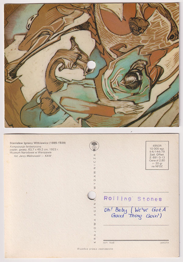 The Rolling Stones: Oh Baby (We Got A Good Thing Goin') - Krajowa Agencja Wydawnicza 4950 R, Poland 1981, audio postcard