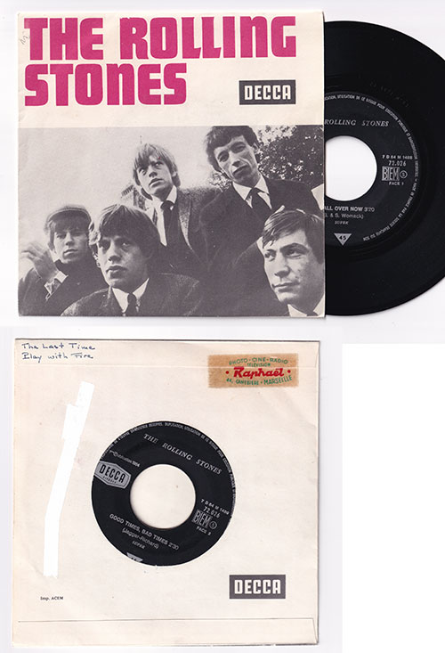The Rolling Stones - It's All Over Now - Decca 72.026 France 7" CS