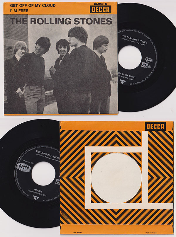 The Rolling Stones: Get Off Of My Cloud - Decca 72.048, France 1965, 7" PS