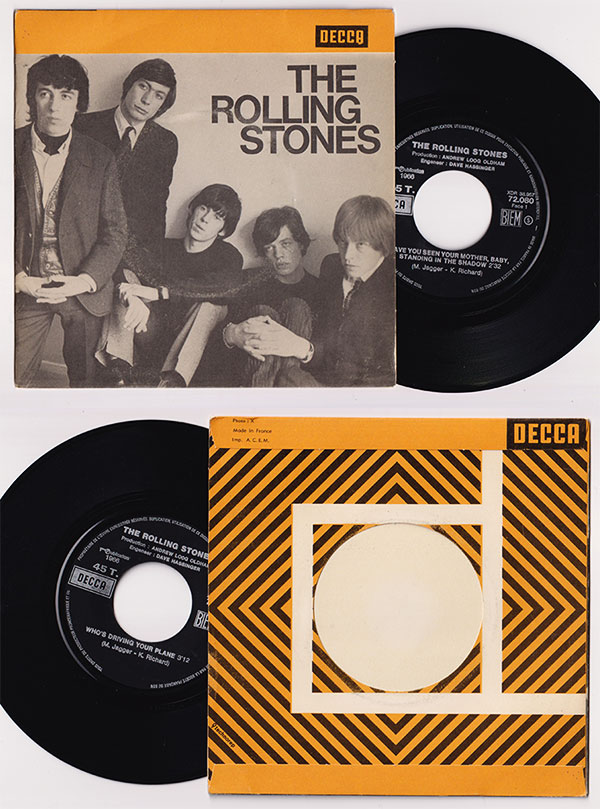 The Rolling Stones: Have You Seen Your Mother, Baby, Standing In The Shadow ? - Decca 72.080, France 1966, 7" PS