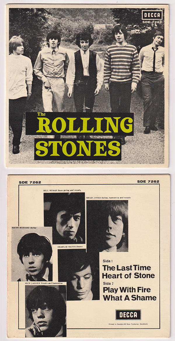 The Rolling Stones: The Last Time , 7" EP, Sweden, 1965 - 32 €