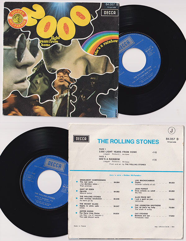 The Rolling Stones: 2000 Light Years From Home, 7" PS, France, 1973 - 34 € The Rolling Stones: 2000 Light Years From Home, 7" PS, France, 1973 - 34 €