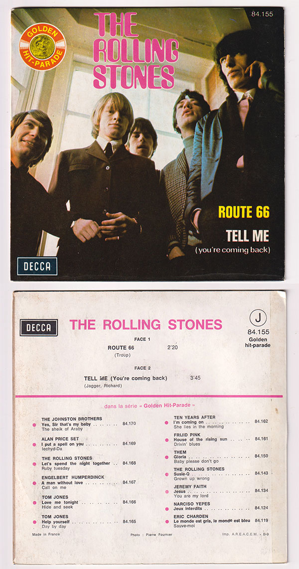 The Rolling Stones: Route 66 - Decca GHP 84155, France 1973, 7" PS