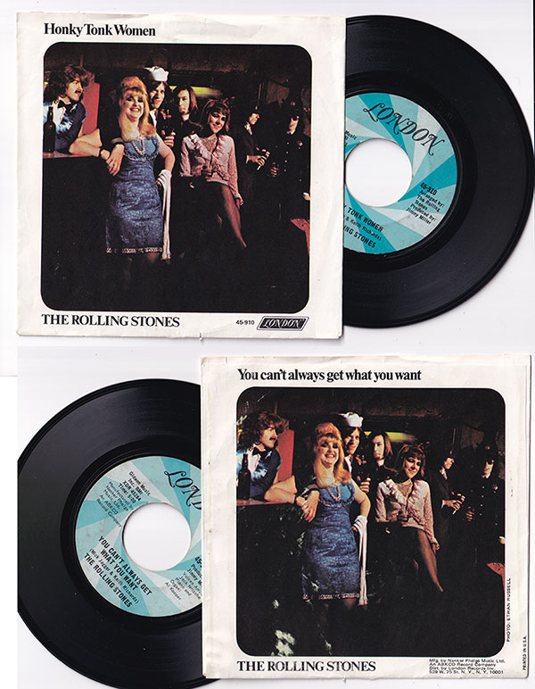 The Rolling Stones: Honky Tonk Women - London 45-910, USA 1969, 7" PS