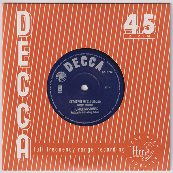 The Rolling Stones: Get Off Of My Cloud - Abkco 2021-1, France 2022, 7" CS