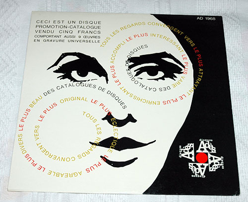 Adès Records sampler w/ Webern (Amy), Satie, Webern, Louis Jouvet, Jean Vilar, Groupe Des Six, Schoenberg: Disque Promotion 1968 , LP, France, 1968 - £ 21.5